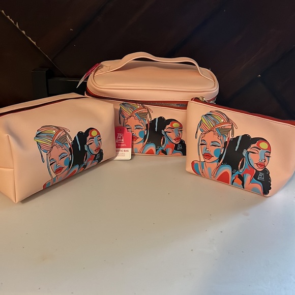 Pinklomein cosmetic bag set of 3 - Picture 2 of 6